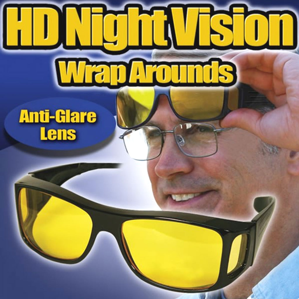 HD Night Vision Wrap Around Glasses As Seen on TV Anti Glare