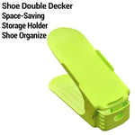 Shoe Double Decker - Efficient Space-Saving Organizer- Green