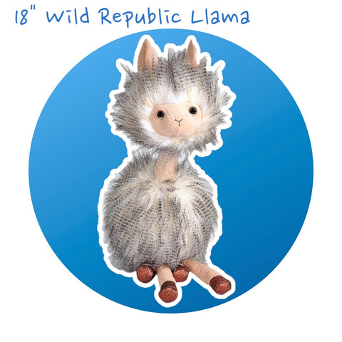 Wild Republic Stuffed Animal - Llama - 18" Plushie