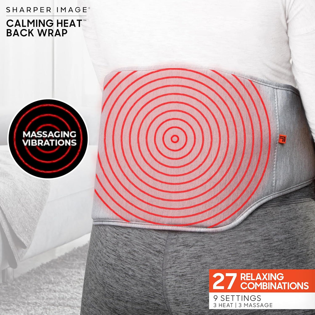 Sharper Image Calming Heat Back Wrap - Heated Lumbar Belt