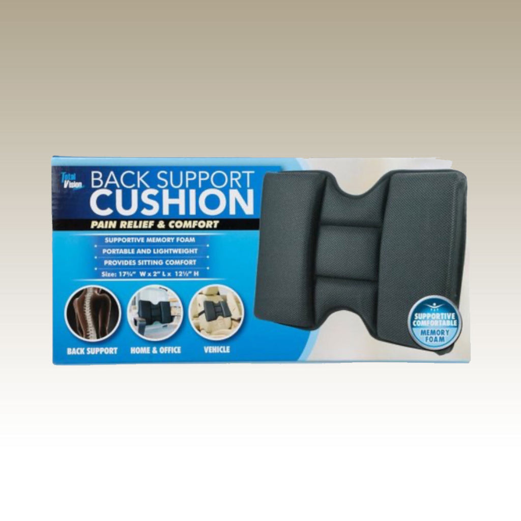 Total Vision Back Support Memory Foam Cushion (17.75"W x 2"L x 12.50" H)