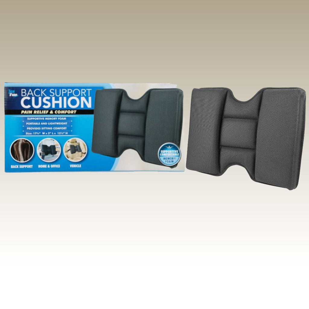 Total Vision Back Support Memory Foam Cushion (17.75"W x 2"L x 12.50" H)