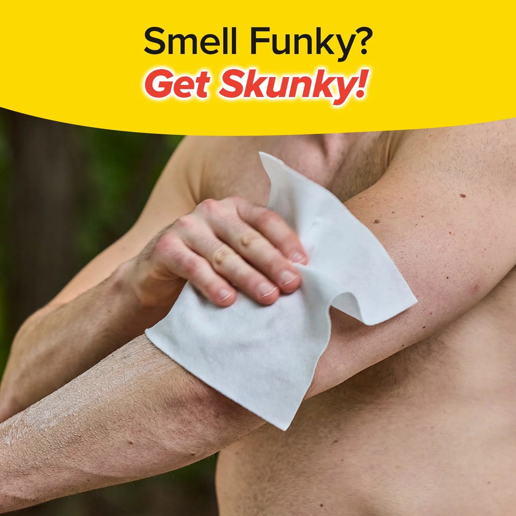 Skunky No-Rinse Bathing Wipes – Fast & Easy Shower-Free Cleaning, 50 Count