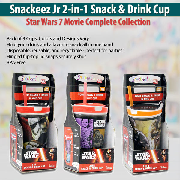 Snackeez Jr - 2-in-1 Snack & Drink Cup Star Wars 7 Movie Edition