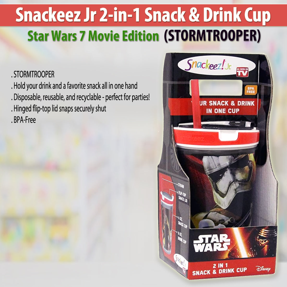 Snackeez - Snackeez Snack & Drink Cup, 2 In 1, Shop