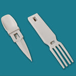 4-in-1 Snapatite+ Utensil Set - Spoon, Knife, Fork, Bottle Opener (Light Grey)