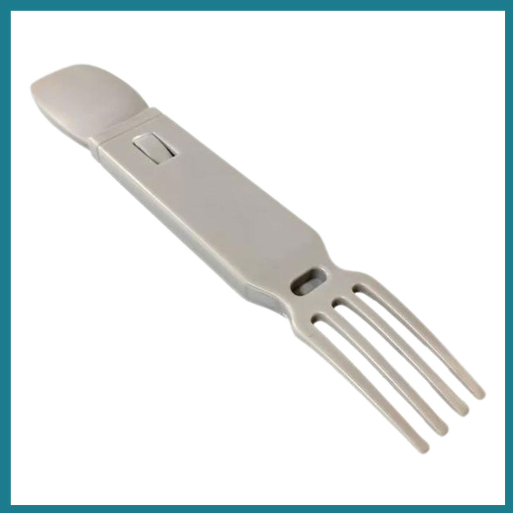 4-in-1 Snapatite+ Utensil Set - Spoon, Knife, Fork, Bottle Opener (Light Grey)