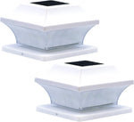 Solar Post Cap Lights Outdoor - Set of Two