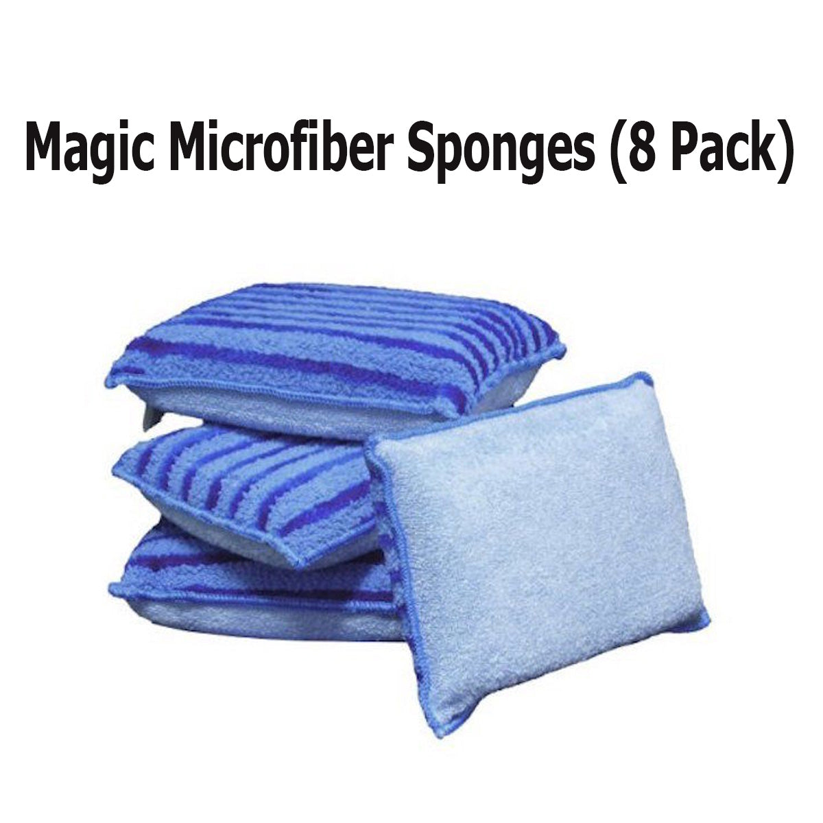 Magic Microfiber Quick Cleaning Scrubbing Sponges (8 Pack)