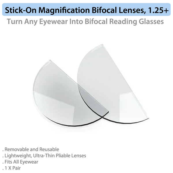 Clip-On Flip Up Rimless Magnifying, Suitable for Reading Glasses, Clip Onto Over Eyeglasses +1.25