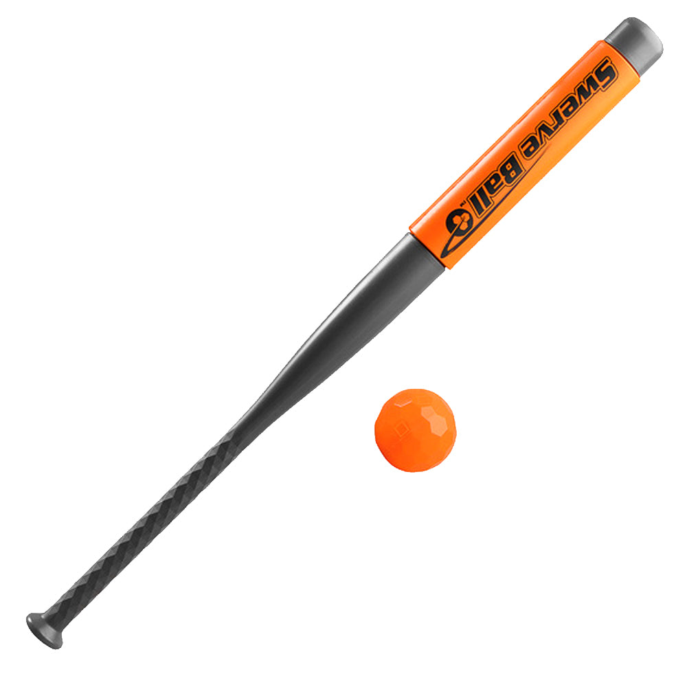 Swerve Ball Bat & Ball Combo Child's Toy Curve Swerve Slide Practice Backyard Fun Gift for Kids As Seen On Tv- Orange