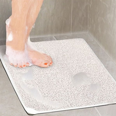 Non-Slip Shower Rug - For Shower or Bath (30 x 18) White