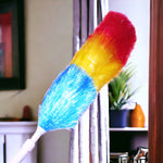 Telescopic Rainbow Duster Cleaner Soft Feather Ease Twist Turn 32" To 44" Long