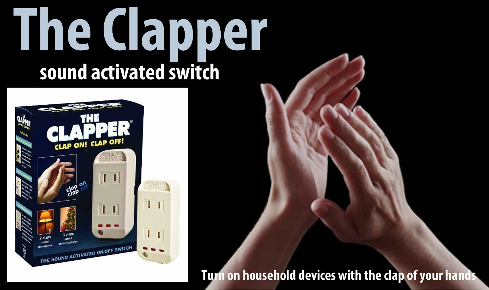 The Clapper Clap On Clap Off Switch: White | Free Shipping NEW & FACTORY  SEALED