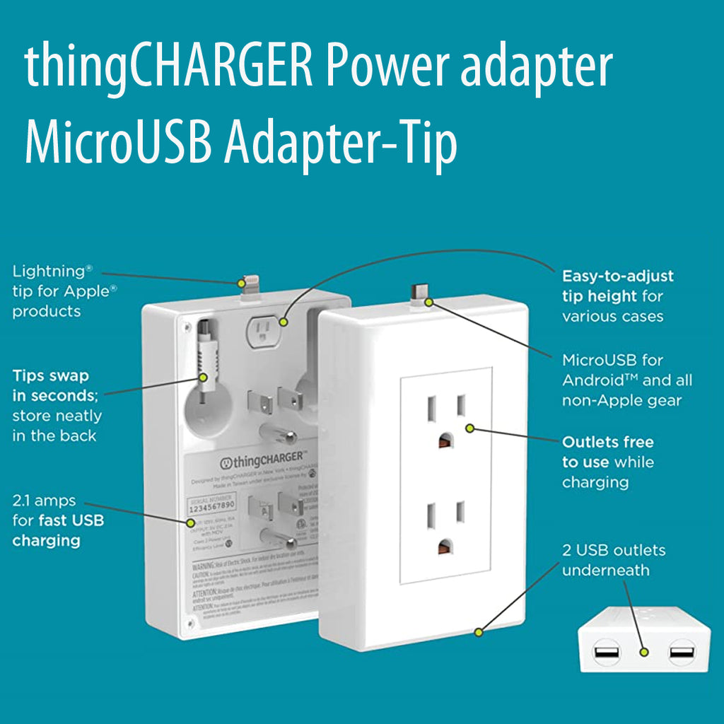 thingCHARGER Power adapter - MicroUSB Adapter-Tip