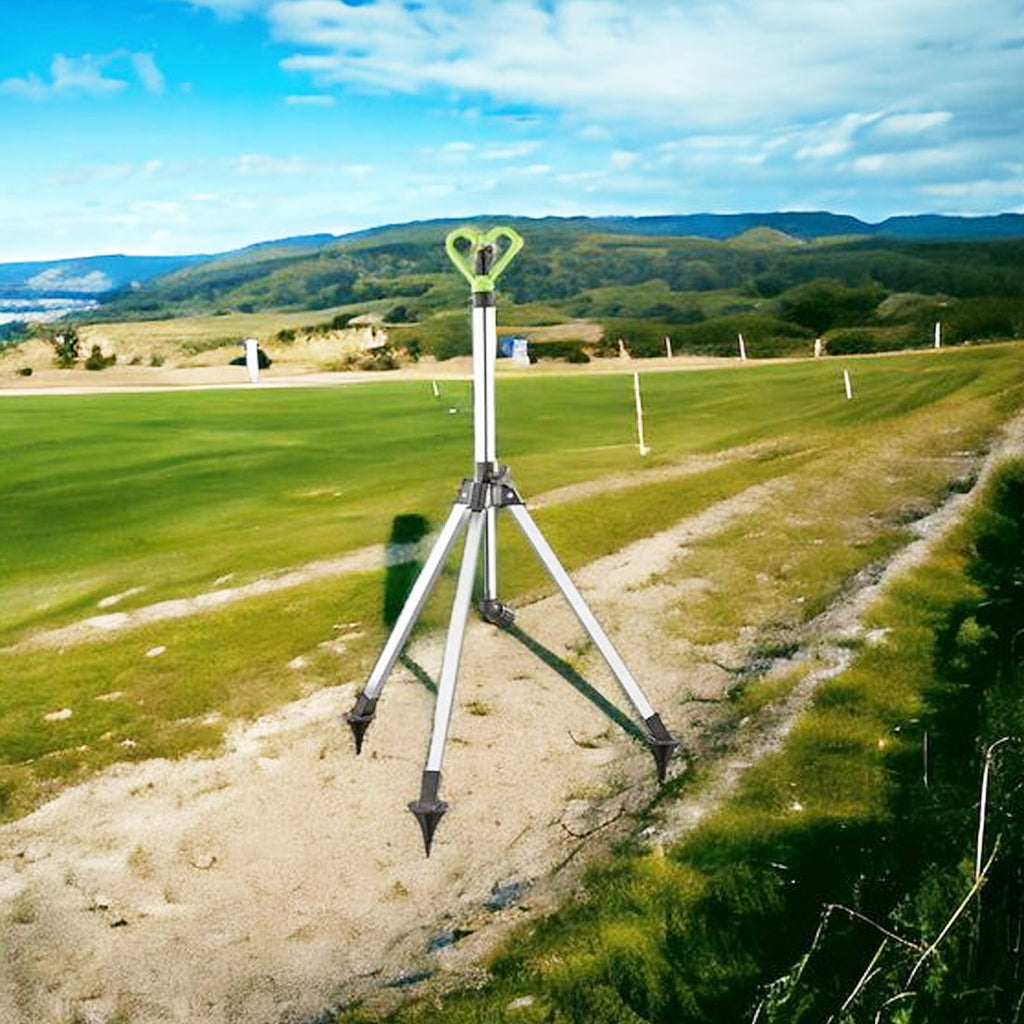 Etna - Adjustable Rainforest Tripod Sprinkler Perfect for Lawn and Gardens Revolving Spray 6 Ft To 5