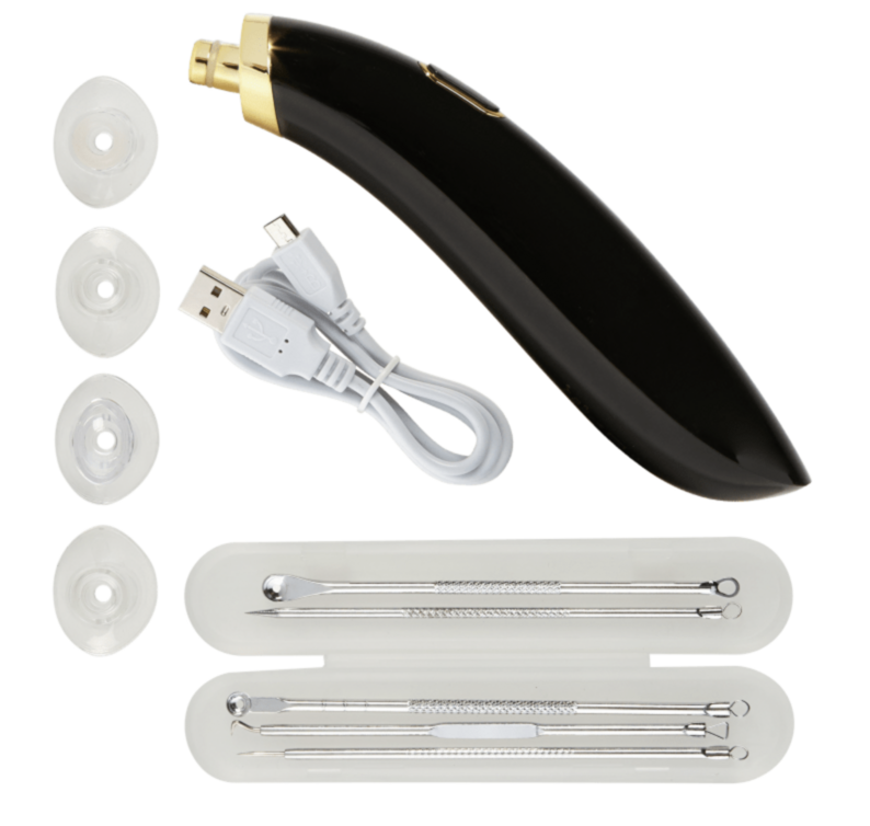 TRUBEAUTY Blemish Kit | Rechargeable Black Microderm Vaccum Wand ...