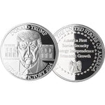 Donald Trump 2024 Commemorative Coin [17864T] – Silver-Layered Collectible with Display Case and Certificate
