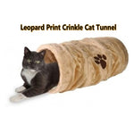 Leopard Print Crinkle Cat Tunnel
