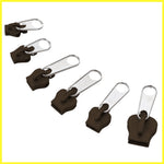 Zipper Fixers (Brown) - 6-Piece Set for Instant Repair