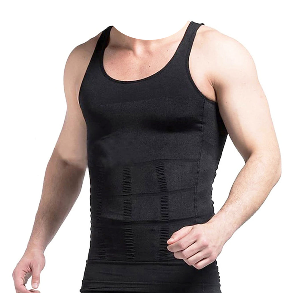 Men's Instant Slimming Undershirt - Black - XL
