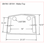 North American Health and Wellness Non-Slip Walker Tray - 20.75" x 15.75"