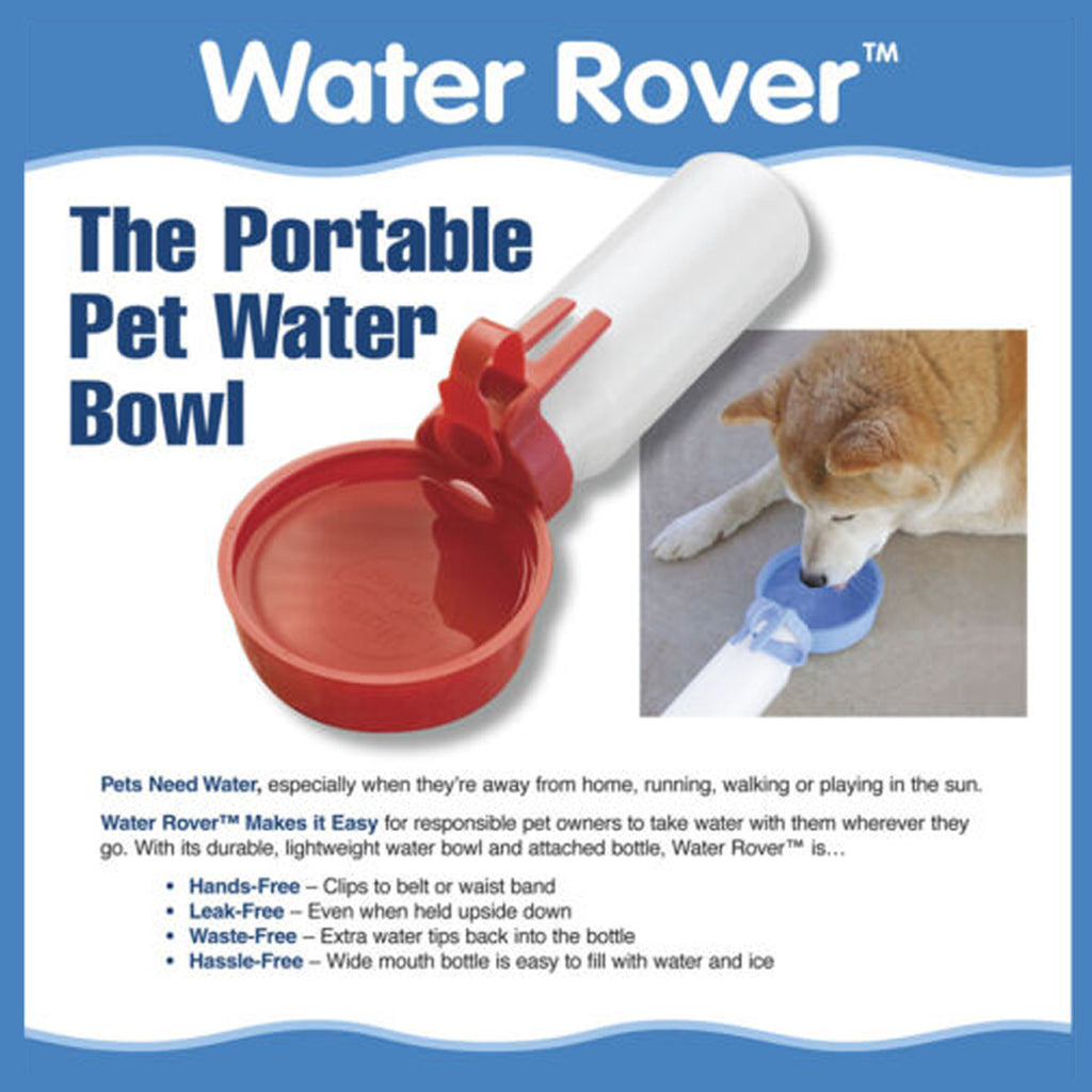 Water Rover Smaller 3.5-inch Bowl and 8 Ounce Bottle, Red