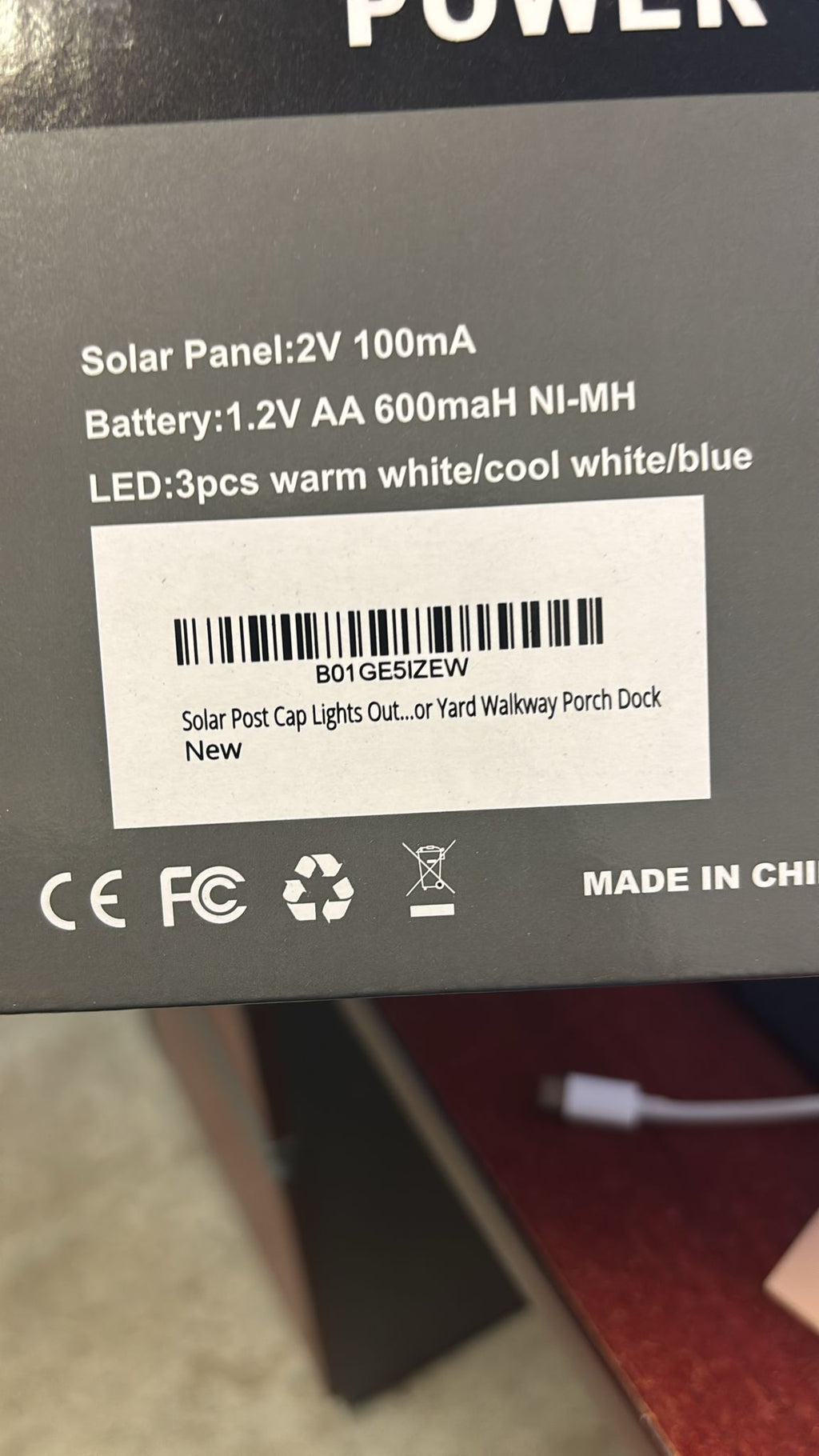 Solar Post Cap Lights Outdoor - Set of Two