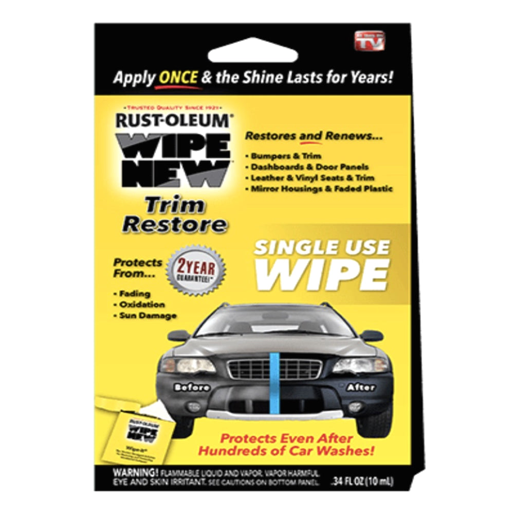 Wipe New Dashboard Bumper Car Interior Exterior and Auto Trim Restorer- Pack of 2