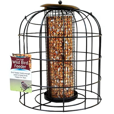 Iron Wire Cage Bird Feeder – Durable Outdoor Hanging Seed Dispenser for Wild Birds
