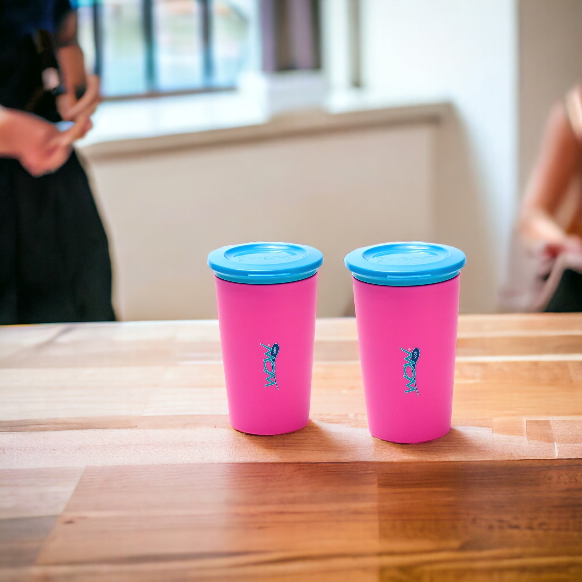  Snackeez! Snack 'N Drink In One Cup (Pink and Blue - Set of 2)  : Baby