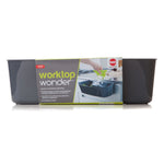 kitchen cupboards and worktops