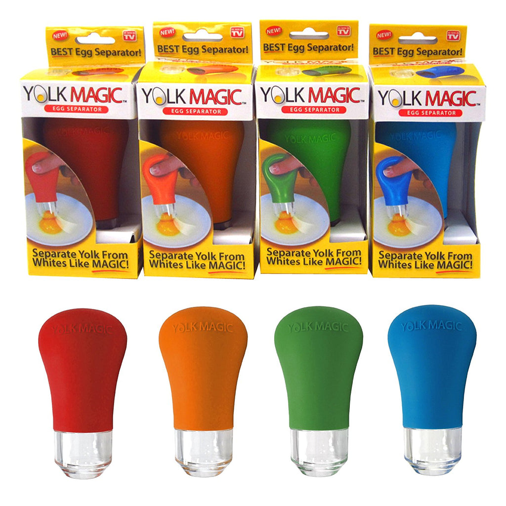 Yolk Magic Egg Separator Easily Separate The Yolk From The Whites Dishwasher Safe As Seen On TV (Assorted Colors)