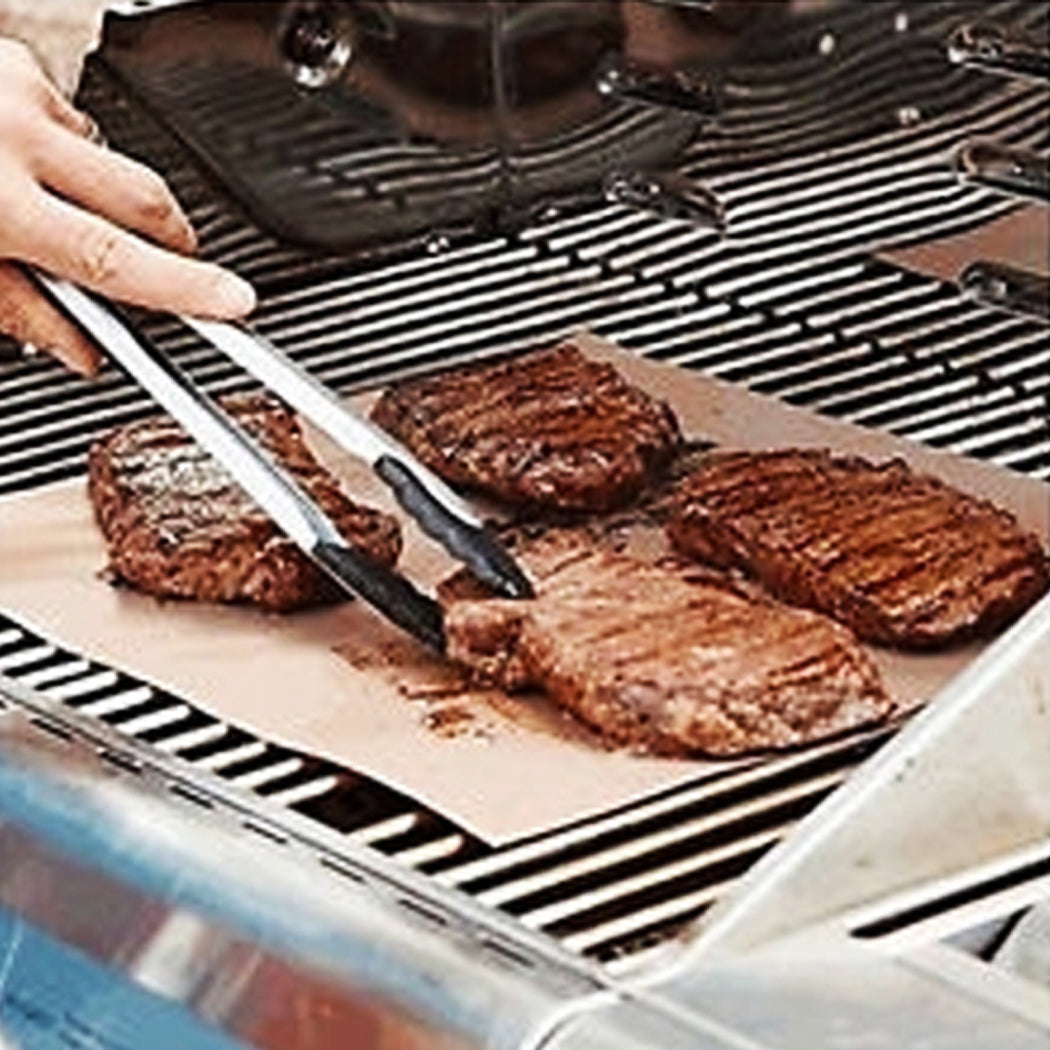 Grilling Mat - Prevent Food from Sticking to or Falling Through The Grate.  The Reusable BBQ Grill Mat Will Produce Professional Quality Barbecues. Use