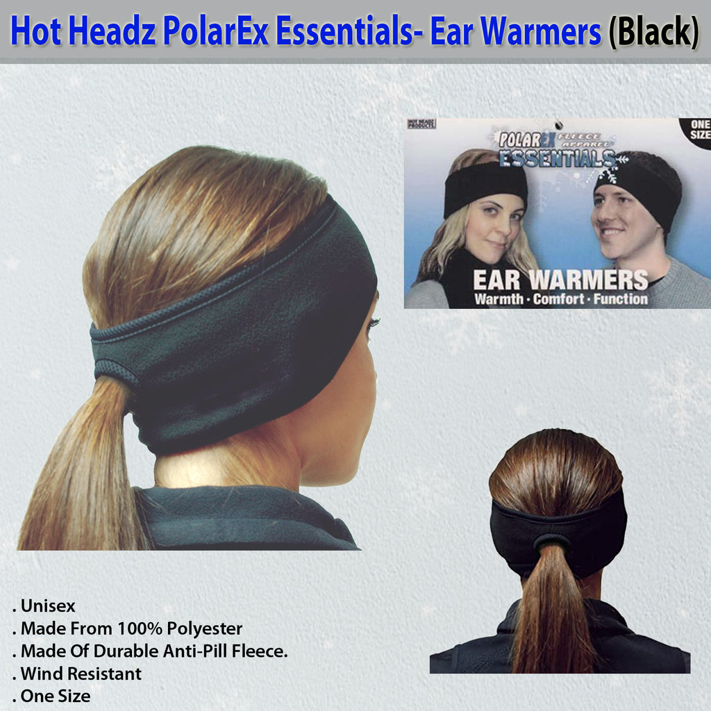 Hot Headz PolarEx Essentials- Ear Warmers (Black)