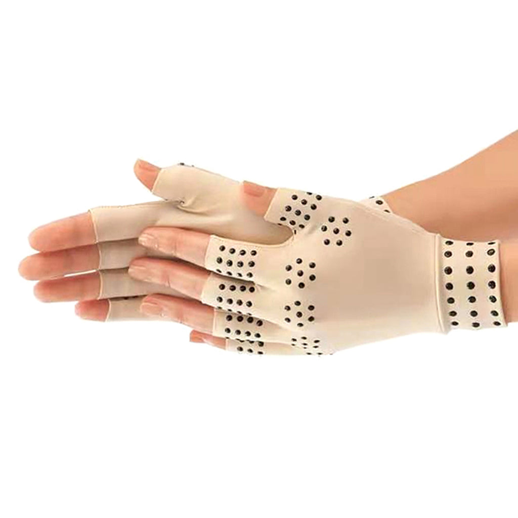 Magnetic Therapy Gloves-Tan-Large
