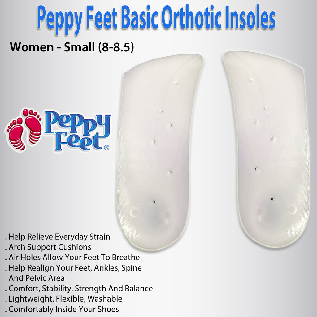 Peppy Feet Basic Orthotic Insoles - Women - Small (8-8.5)