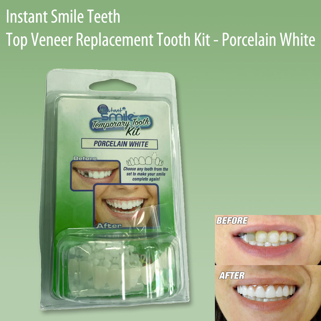 Instant Smile Teeth Top Porcelain White Replacement Tooth Kit