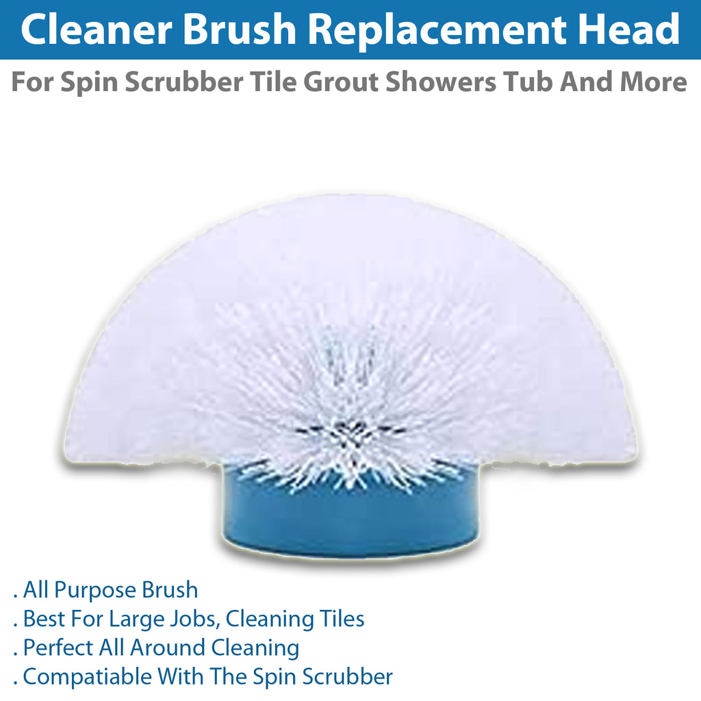 Cleaner Brush Replacement Head For Spin Scrubber Tile Grout Showers Tub And More