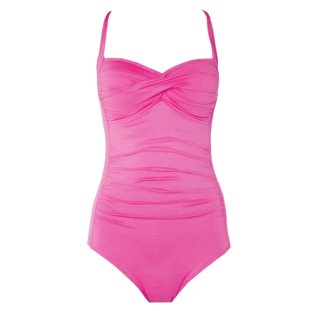 Belvia Shapewear Slimswim Swimsuit Bathing Suit 8-10 Cherry S